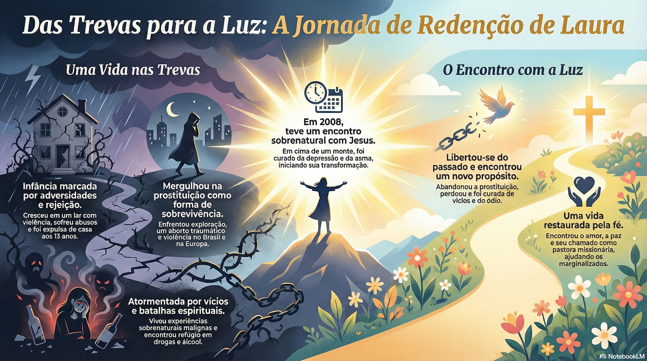 Trajetória da jornada da Pastora Laura Sousa